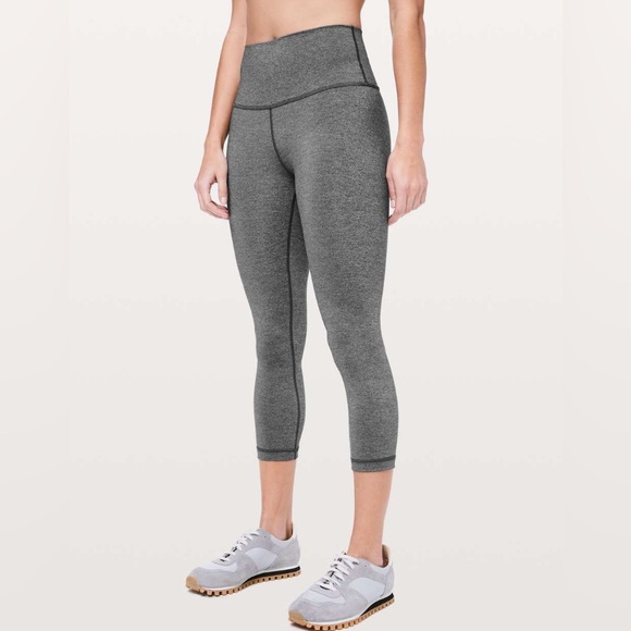 lululemon athletica Pants - Lululemon Wunder Under Crop (High-Rise) *Luxtreme 21" Heathered Black
